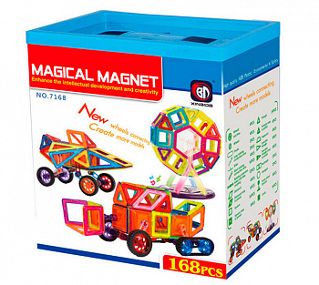 Магнитный конструктор ведро Magical Magnet Xinbida 7168 168 деталей