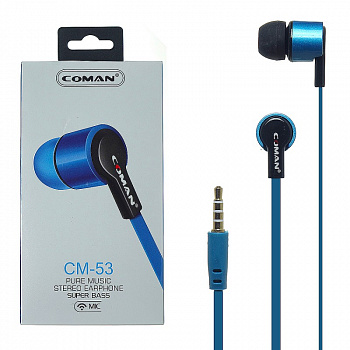 Наушники-вкладыши Coman CM-53 Blue