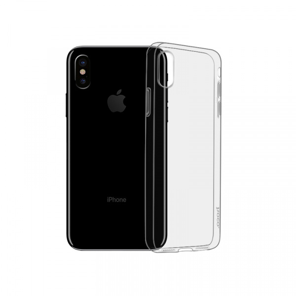 Чехол HOCO TPU Light Series для iPhone X черный прозрачный, 0,8 мм