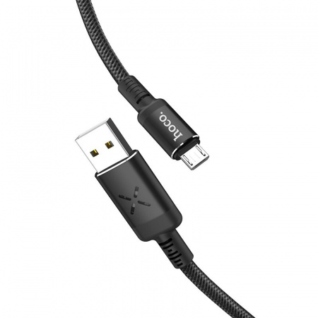 Кабель Hoco U63 USB - micro USB, 1.2 м черный