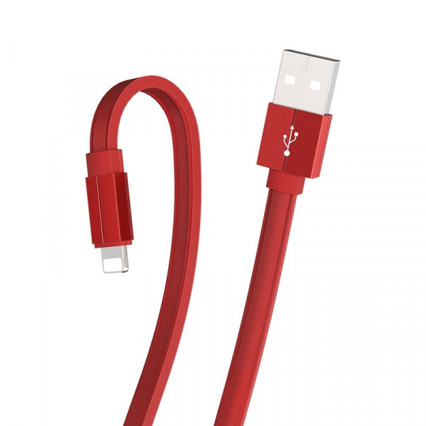 Кабель Borofone BU8, lightning, 1.2 м, красный