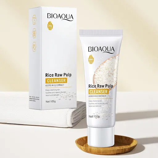 Пенка для умывания с экстрактом риса Bioaqua Rice Raw Pulp Lotion